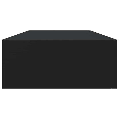 vidaXL Wall-mounted Drawer Shelf Black 60x23.5x10cm MDF