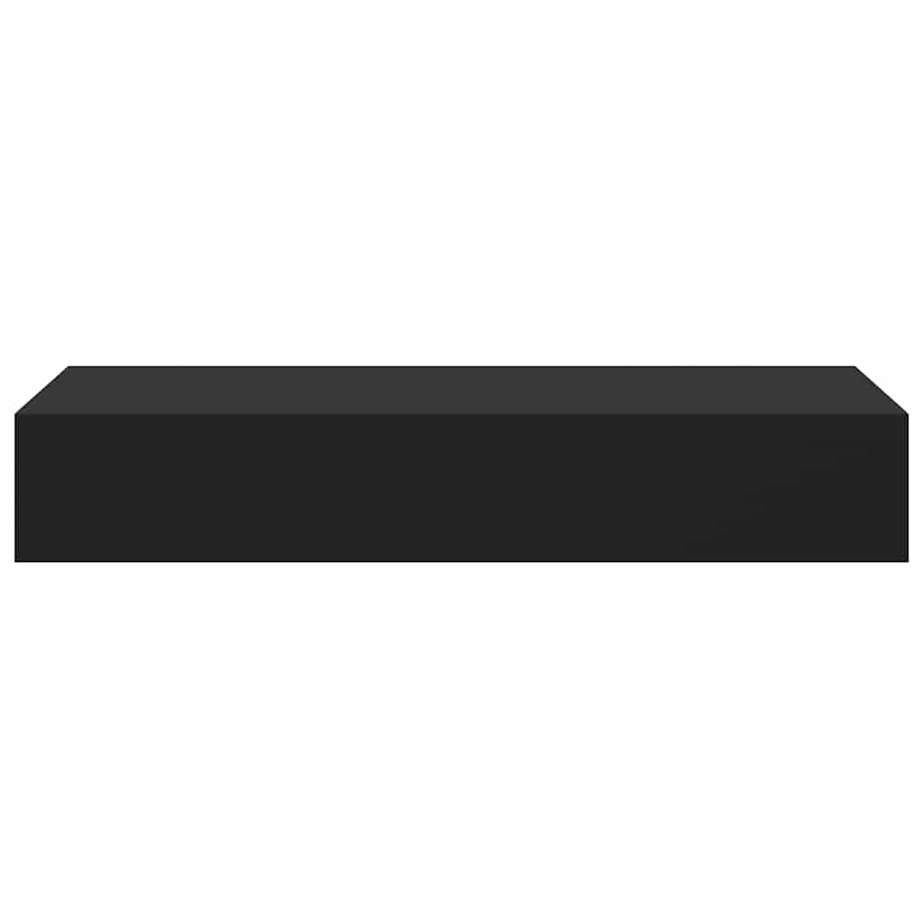 vidaXL Wall-mounted Drawer Shelves 2 pcs Black 60x23.5x10cm MDF
