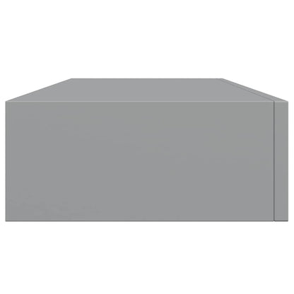 vidaXL Wall-mounted Drawer Shelf Grey 60x23.5x10cm MDF
