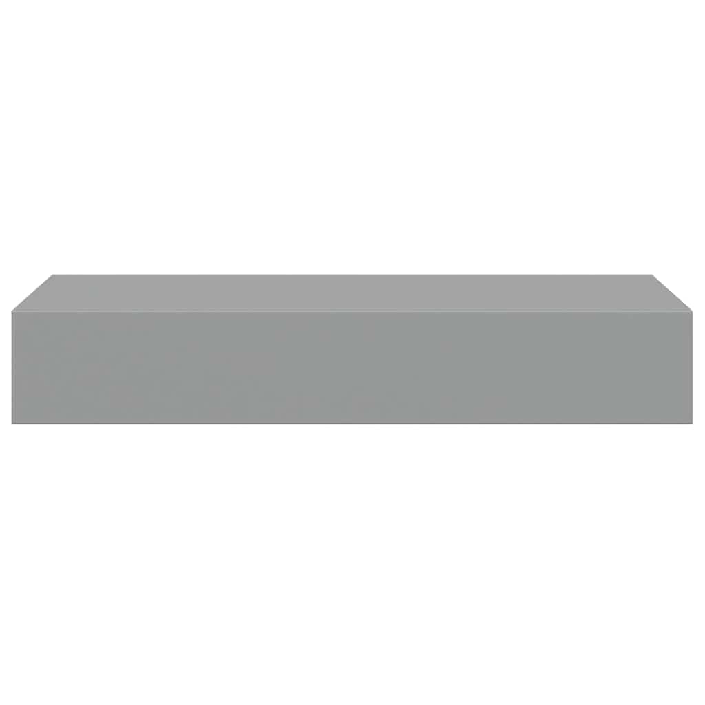 vidaXL Wall-mounted Drawer Shelves 2 pcs Grey 60x23.5x10cm MDF