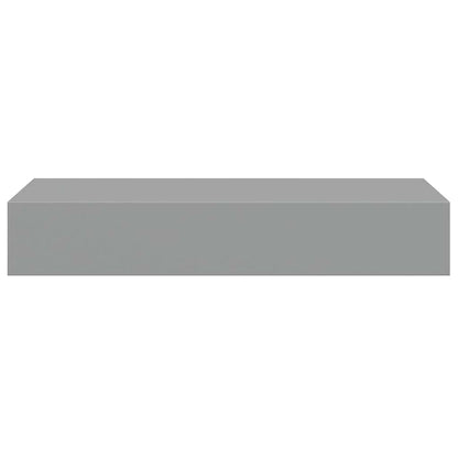 vidaXL Wall-mounted Drawer Shelves 2 pcs Grey 60x23.5x10cm MDF