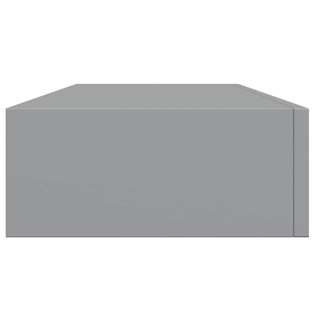 vidaXL Wall-mounted Drawer Shelves 2 pcs Grey 60x23.5x10cm MDF