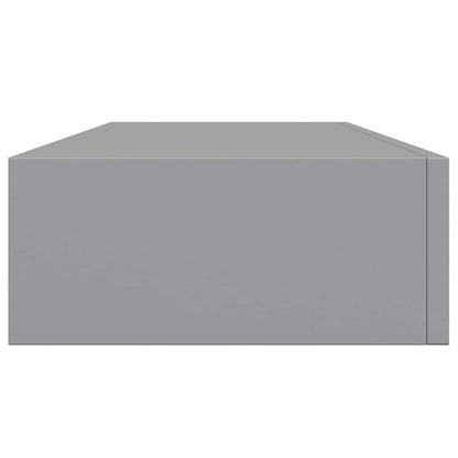 vidaXL Wall-mounted Drawer Shelves 2 pcs Grey 60x23.5x10cm MDF