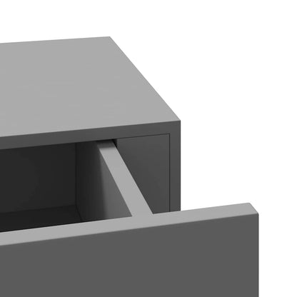 vidaXL Wall-mounted Drawer Shelves 2 pcs Grey 60x23.5x10cm MDF