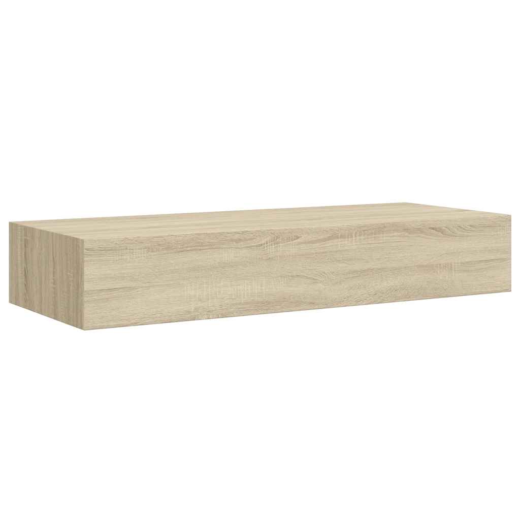 vidaXL Wall-mounted Drawer Shelf Oak 60x23.5x10cm MDF