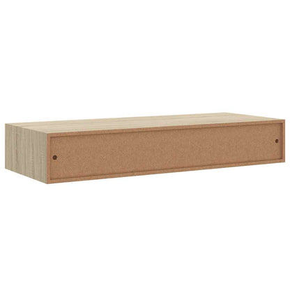 vidaXL Wall-mounted Drawer Shelf Oak 60x23.5x10cm MDF