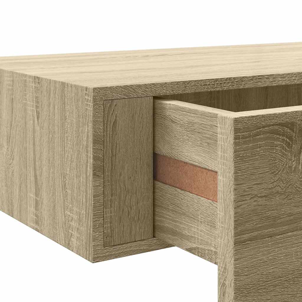 vidaXL Wall-mounted Drawer Shelf Oak 60x23.5x10cm MDF