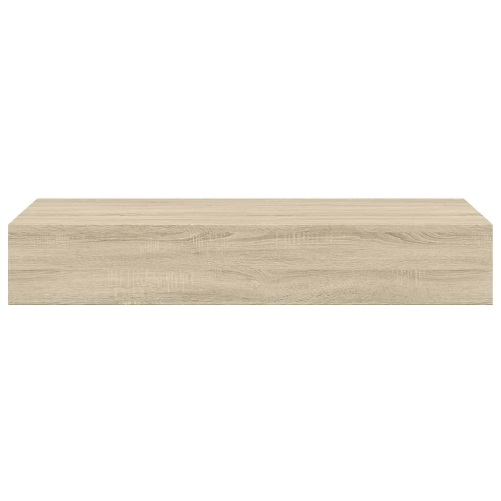 vidaXL Wall-mounted Drawer Shelves 2 pcs Oak 60x23.5x10cm MDF