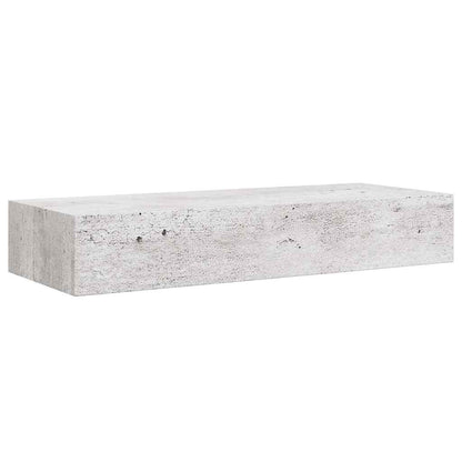 vidaXL Wall-mounted Drawer Shelf Concrete Grey 60x23.5x10cm MDF