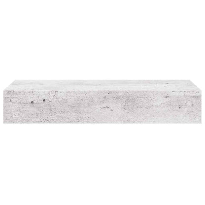 vidaXL Wall-mounted Drawer Shelf Concrete Grey 60x23.5x10cm MDF