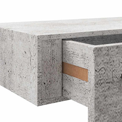 vidaXL Wall Drawer Shelves 2 pcs Concrete Grey 60x23.5x10cm MDF