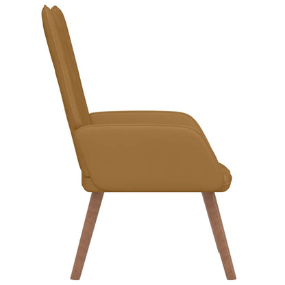 vidaXL Relaxing Chair Brown Velvet