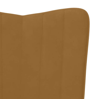 vidaXL Relaxing Chair Brown Velvet
