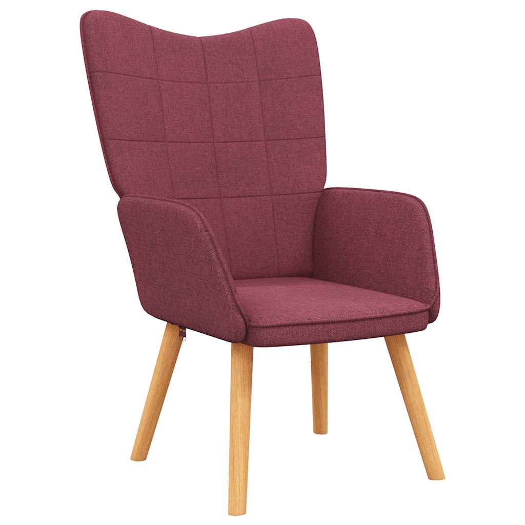 vidaXL Relaxing Chair Wine Red Fabric