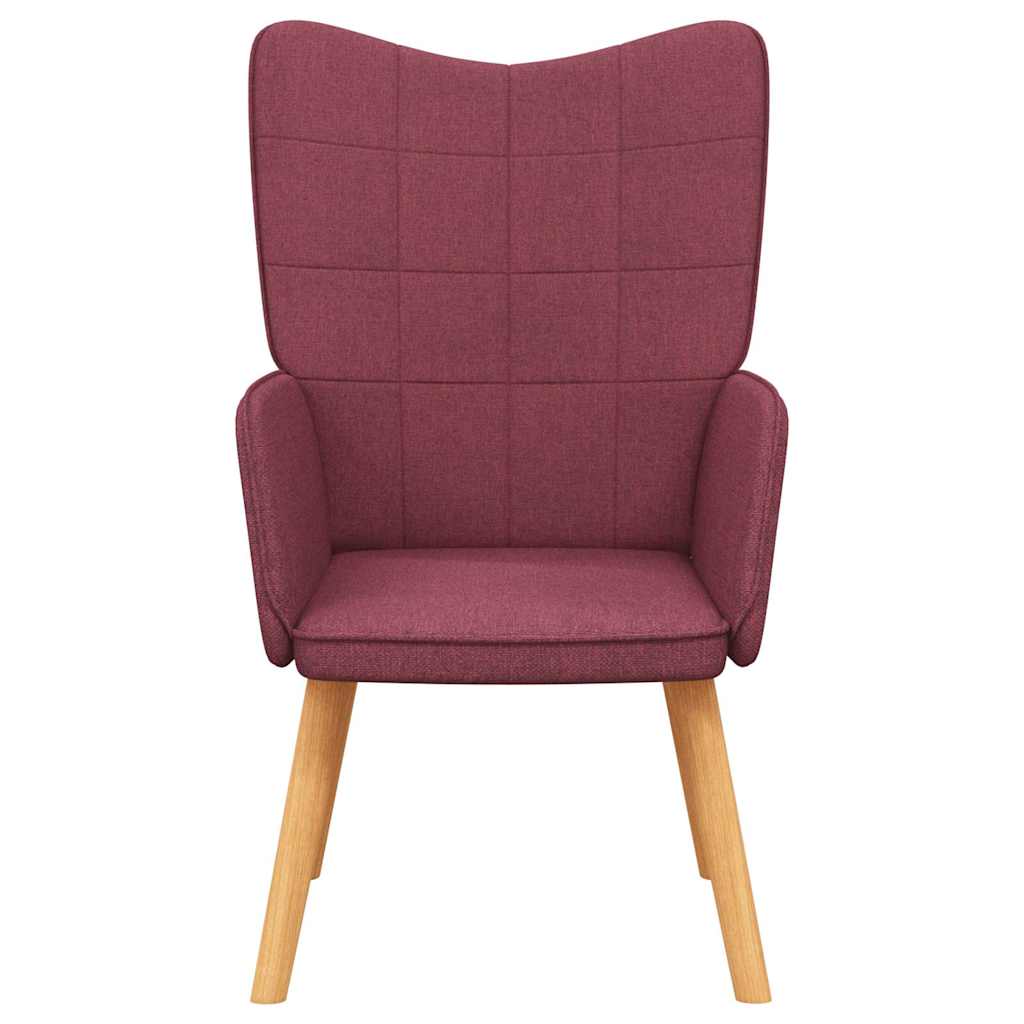 vidaXL Relaxing Chair Wine Red Fabric