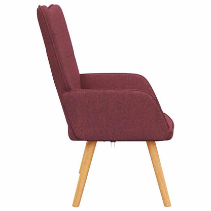 vidaXL Relaxing Chair Wine Red Fabric