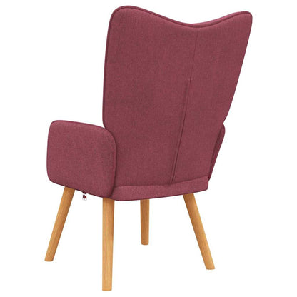 vidaXL Relaxing Chair Wine Red Fabric