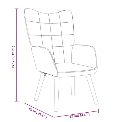 vidaXL Relaxing Chair Wine Red Fabric