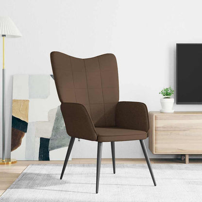 vidaXL Relaxing Chair Brown Fabric