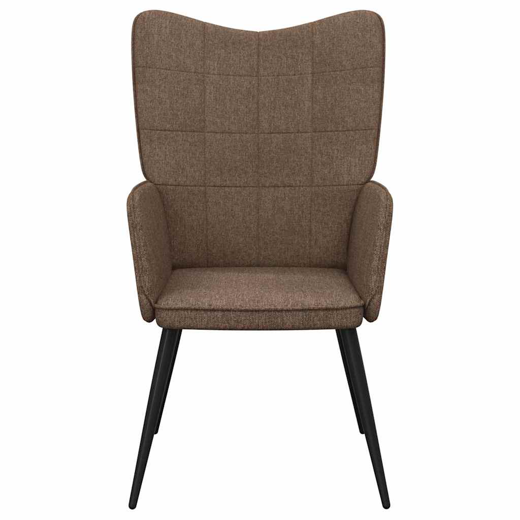 vidaXL Relaxing Chair Brown Fabric