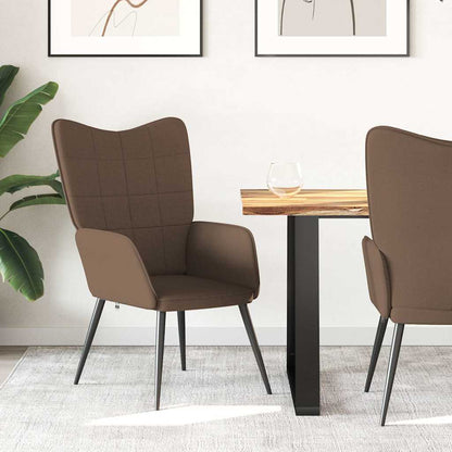 vidaXL Relaxing Chair Brown Fabric