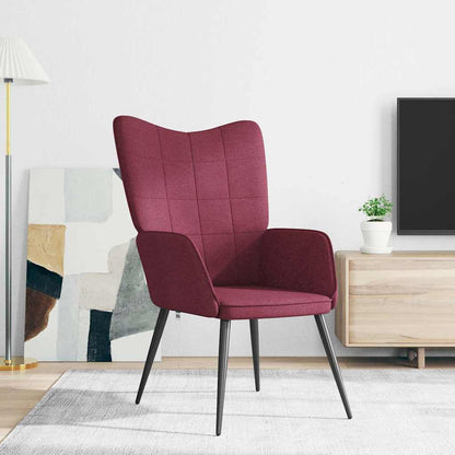 vidaXL Relaxing Chair Wine Red Fabric