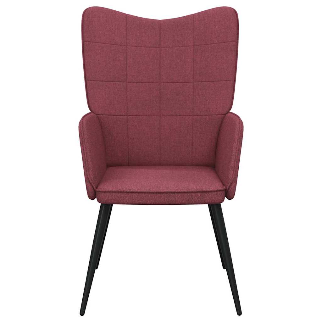 vidaXL Relaxing Chair Wine Red Fabric