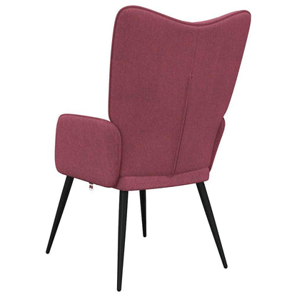 vidaXL Relaxing Chair Wine Red Fabric