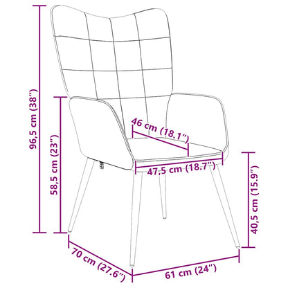 vidaXL Relaxing Chair Wine Red Fabric