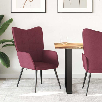 vidaXL Relaxing Chair Wine Red Fabric