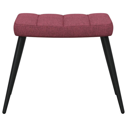 vidaXL Relaxing Chair with a Stool Wine Red Fabric