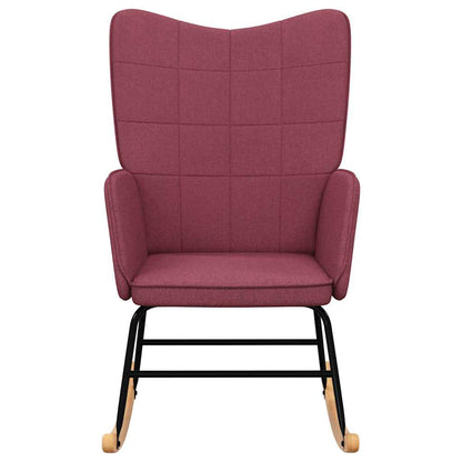 vidaXL Rocking Chair Wine Red Fabric