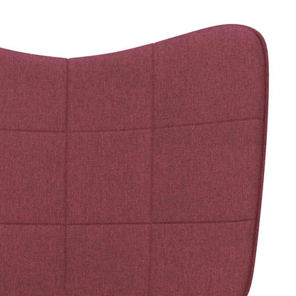 vidaXL Rocking Chair Wine Red Fabric