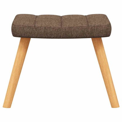 vidaXL Rocking Chair with a Stool Brown Fabric