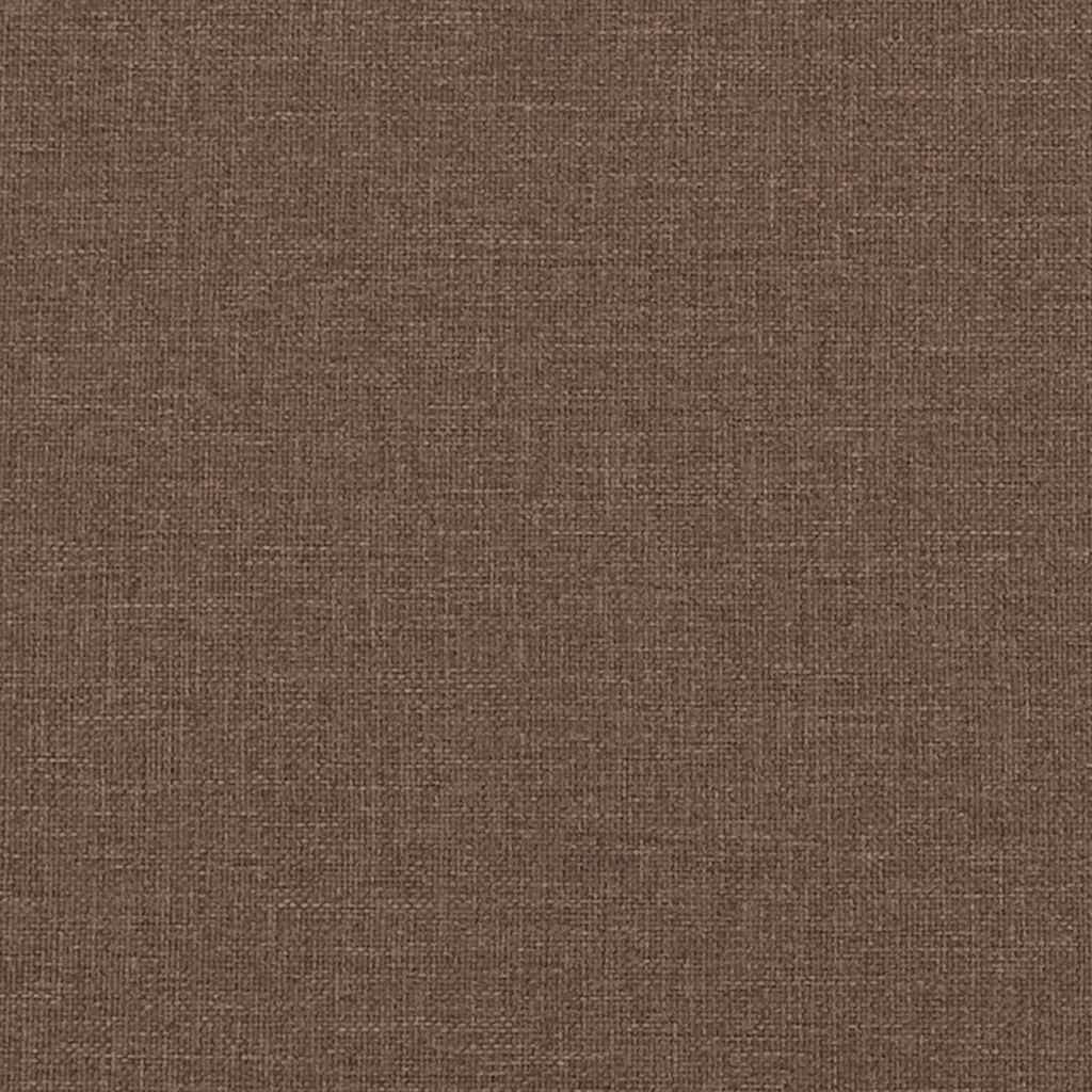 vidaXL Rocking Chair with a Stool Brown Fabric