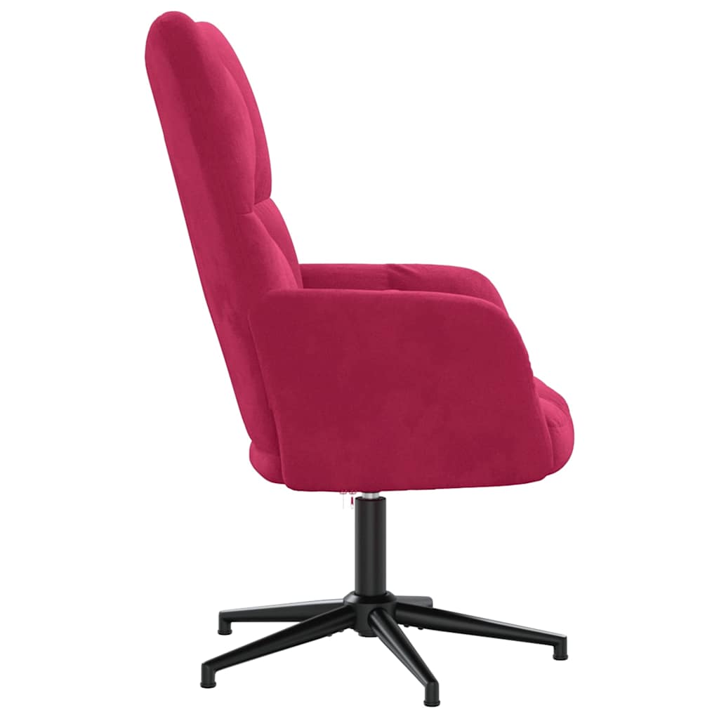vidaXL Relaxing Chair Wine Red Velvet