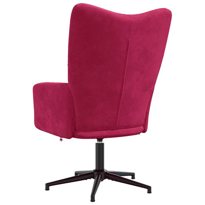 vidaXL Relaxing Chair Wine Red Velvet