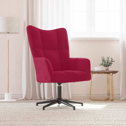 vidaXL Relaxing Chair Wine Red Velvet