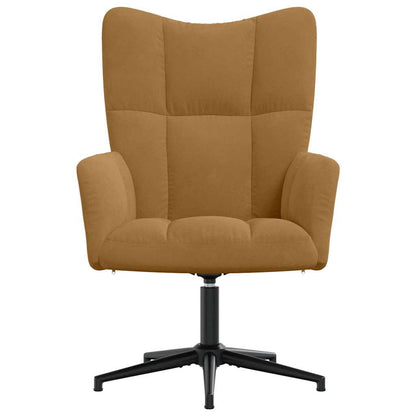 vidaXL Relaxing Chair Brown Velvet