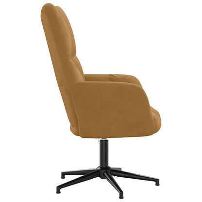 vidaXL Relaxing Chair Brown Velvet