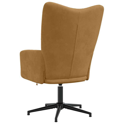 vidaXL Relaxing Chair Brown Velvet