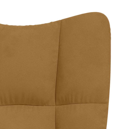 vidaXL Relaxing Chair Brown Velvet