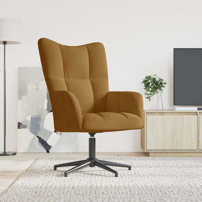 vidaXL Relaxing Chair Brown Velvet
