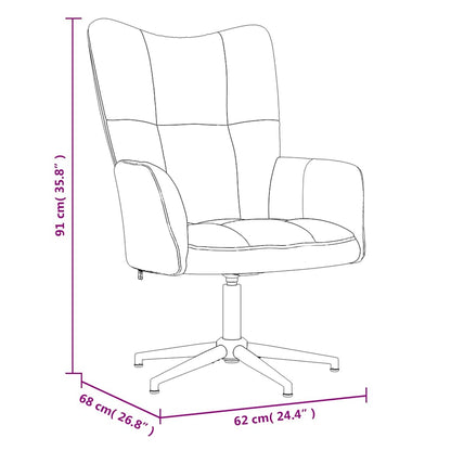 vidaXL Relaxing Chair with a Stool Pink Velvet