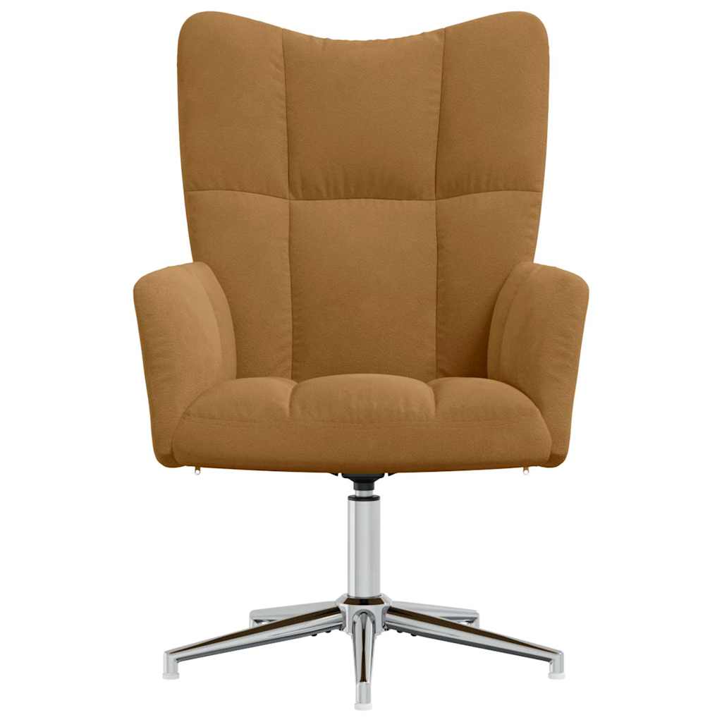vidaXL Relaxing Chair Brown Velvet