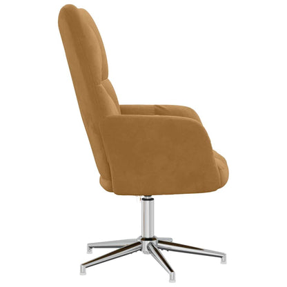 vidaXL Relaxing Chair Brown Velvet