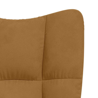 vidaXL Relaxing Chair Brown Velvet