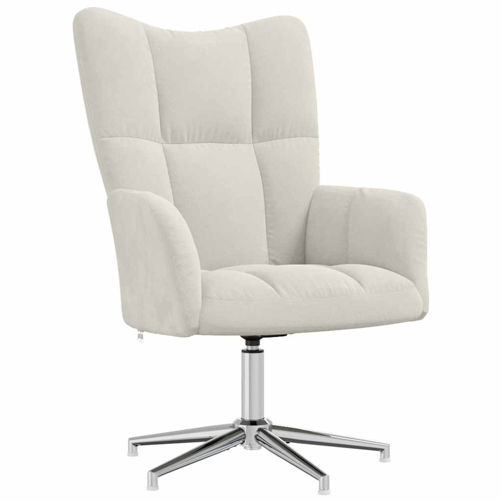 vidaXL Relaxing Chair Cream White Velvet