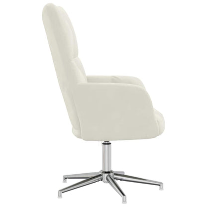 vidaXL Relaxing Chair Cream White Velvet