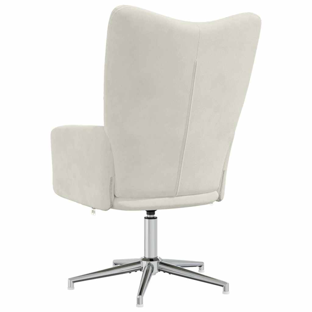 vidaXL Relaxing Chair Cream White Velvet
